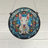 English Bull Terrier Memorial Stained Glass Effect Suncatcher